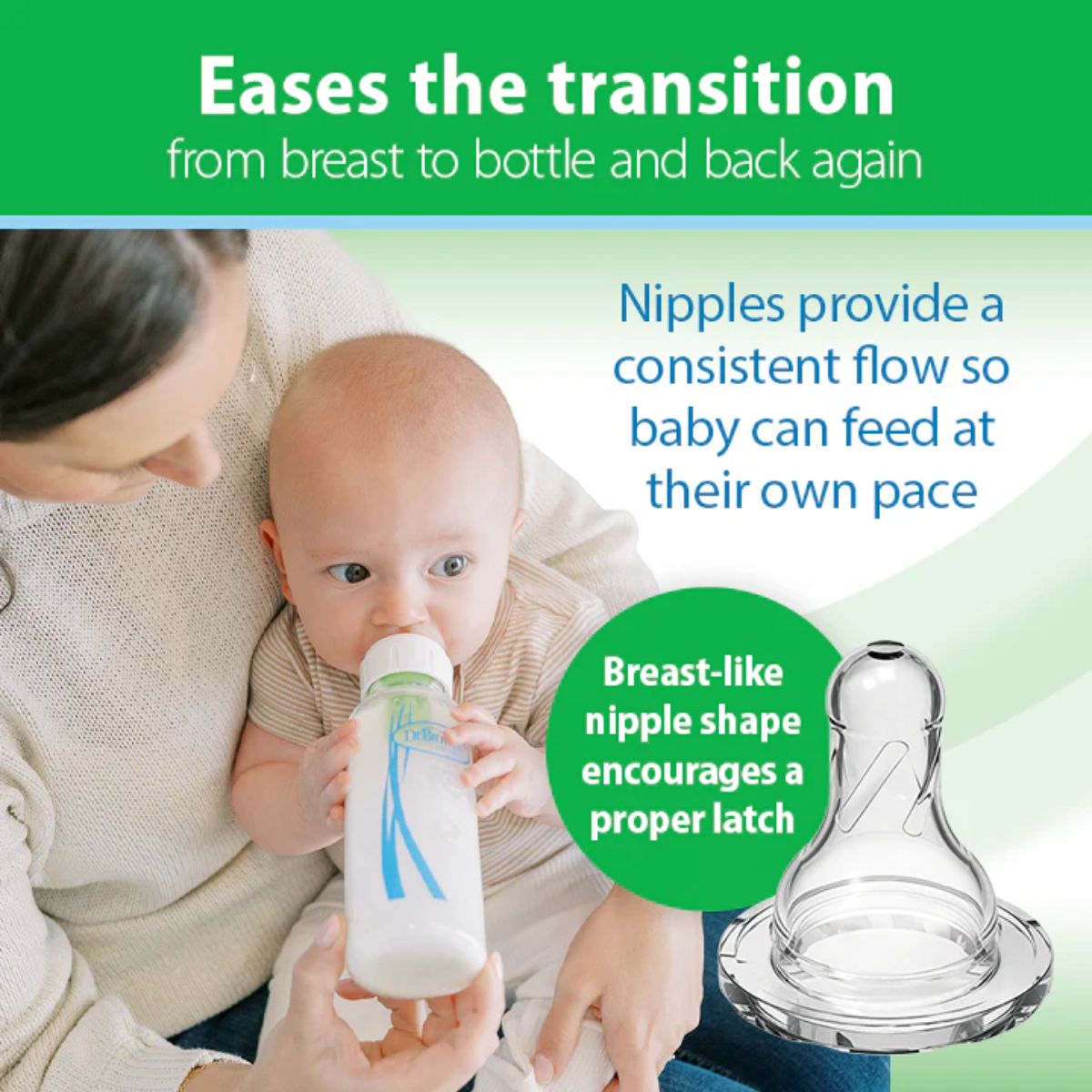 Dr. Brown’s Options+ Anti-Colic Narrow Glass Baby Bottle 4oz - Durable Glass for Everyday Use